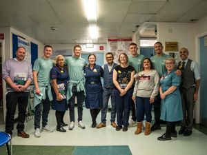 West Brom players visiting Sandwell General Hospital