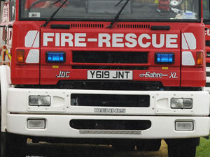 Supporting image for story: Crew tackles Oswestry grass fire