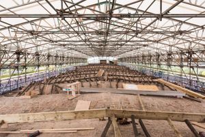 The roof of the mill once it had been stripped of tiles