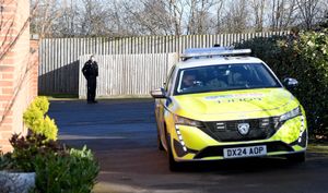 Police at the scene in Devereux Gardens on Thursday morning