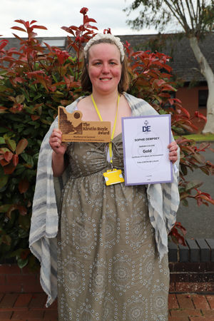 Sophie with her award