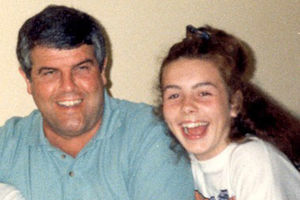 Cheryl James with dad Des
