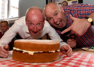 Pat McFadden MP and Dicky Dodd at the Bilston Bake Off
