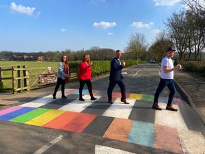 Supporting image for story: Sandwell Valley unveils rainbow crossing to celebrate diversity 