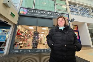 Alison Wade and her shop: Cards & Gifts 4 You.