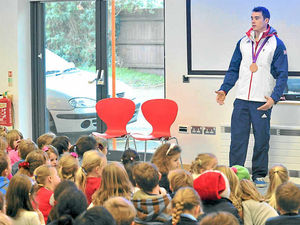 Supporting image for story: Olympic hero Kristian Thomas visits Shrewsbury High Prep School
