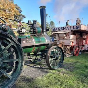 Steam threshing at Acton Scott