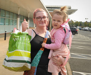 Deanna Cherrington and daughter Aurora Downing-Cherrington, two,