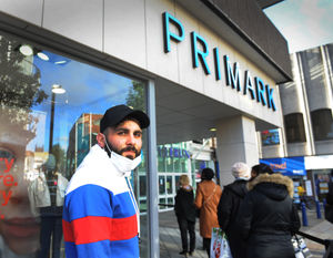 Sorush Aghajan, of Wolverhampton, queueing at Primark