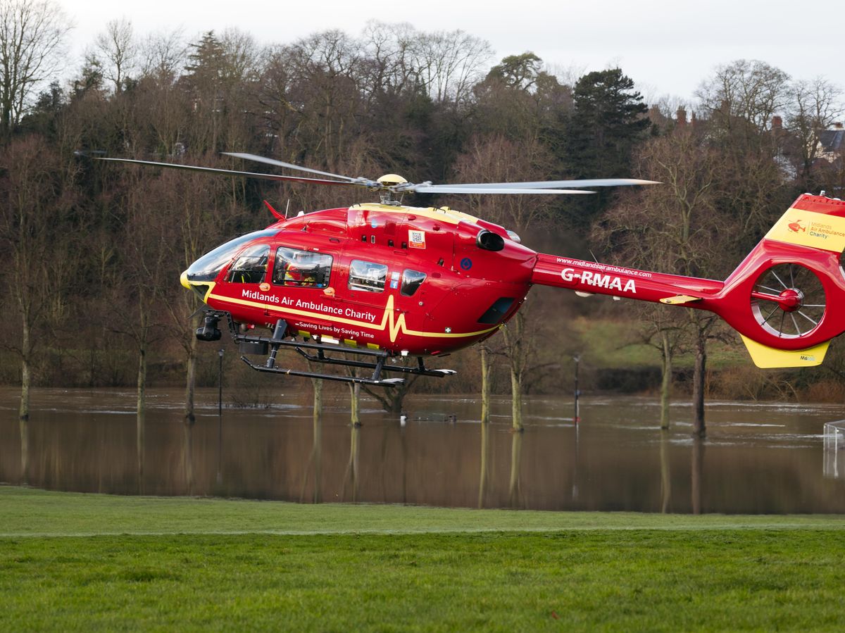 Air ambulance called to crash between lorry and two cars in village near Shrewsbury