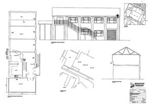 Plans detailing elevations for Shisha Point in Blakenhall. Image: Spector Design.