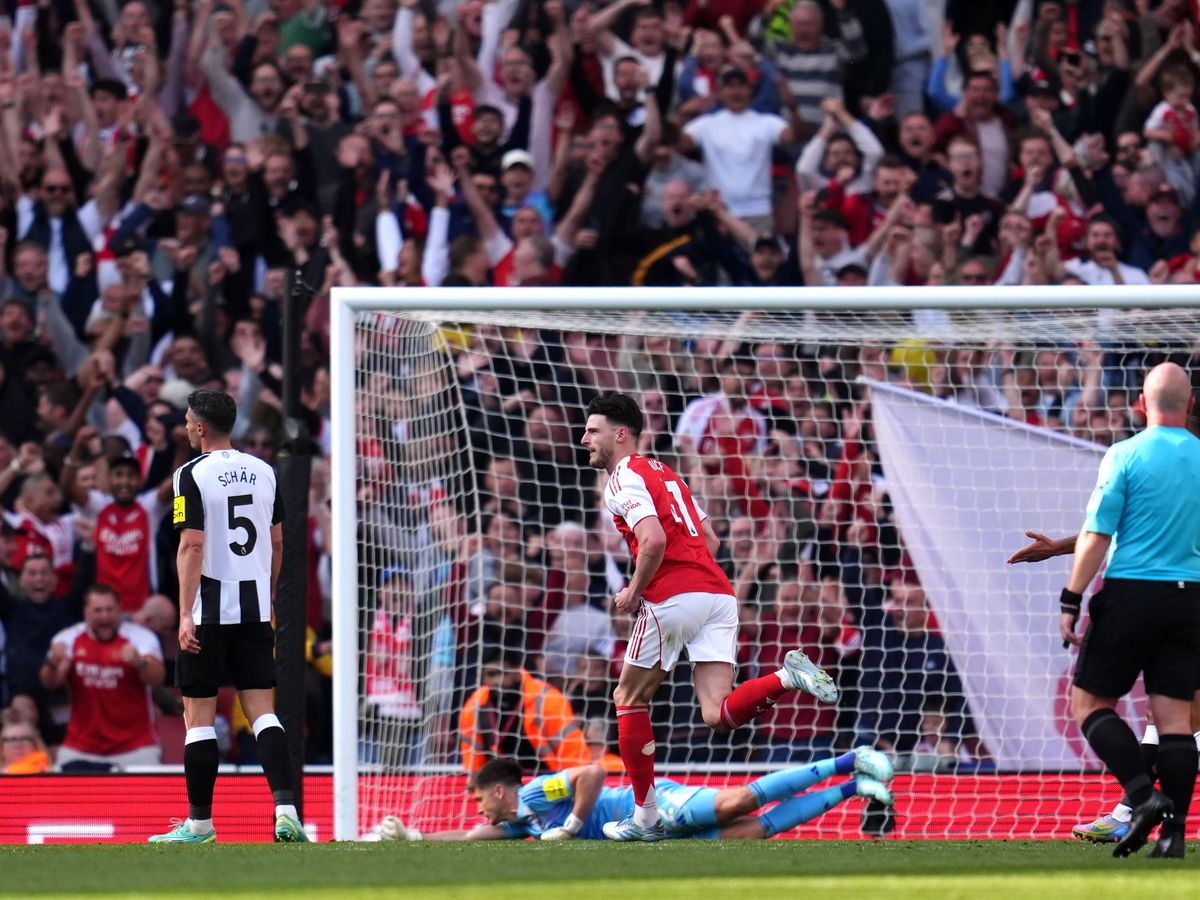 Declan Rice’s stunning strike secures Arsenal’s Champions League place