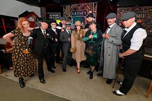 eaky Blinders day at Brierley Hill Market Hall.Members of PB Entertainment at the event.