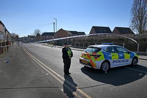 Walsall Police at the scene of a murder on Bloxwich Road/Norfolk Place where a 22-year-old was  stabbed.