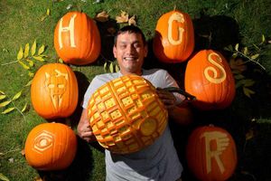Supporting image for story: Walsall father takes pumpkin carving to another level - in pictures