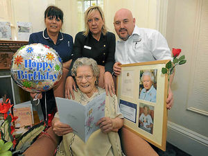 Supporting image for story: Rose celebrates 102nd birthday with snowball fight