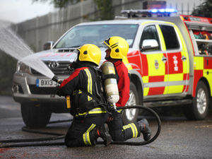 Supporting image for story: Combine harvester destroyed in blaze