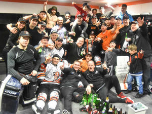 Supporting image for story: Celebrations as Telford Tigers presented with EPL Trophy - pictures