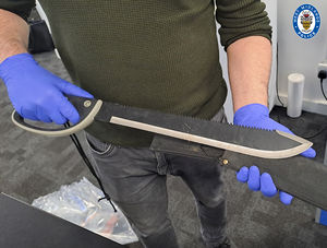 This machete was seized early this morning from an address in Birmingham