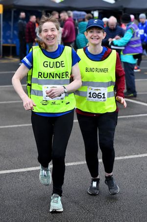 Jessica Luke and her guide runner Yvonne Cooper