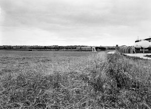 This shows the Star Aluminium industrial site, possibly the site of a planned extension during the 1980s. The picture is dated September 23, 1986 and we can see goalposts on the site.
