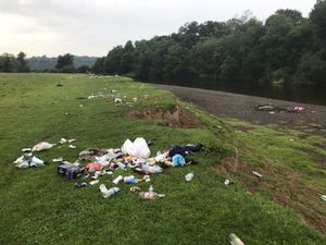 Residents and angling club members cleared 39 bags of rubbish