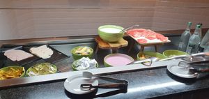 There were other healthier options available as well, from cold meats to cheeses