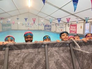 Supporting image for story: Primary school making a splash in pop up swimming pool