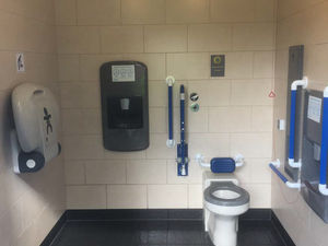 Supporting image for story: Work to transform public toilets in Knighton has begun and should be completed by the end of March