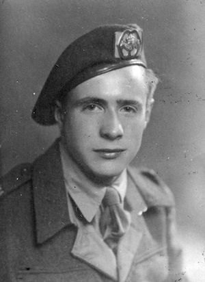 Who is he? The mystery soldier wearing the cap badge of the Princess Irene Regiment.