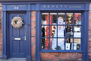 Beauty by Charlotte's Marilyn Monroe-themed display 