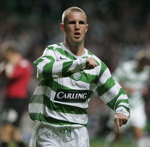 Celtic's Kenny Miller celebrates