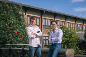 Consortia Developments’ Archie Ward, left, and Olly Clayton outside the proposed Lockside House development