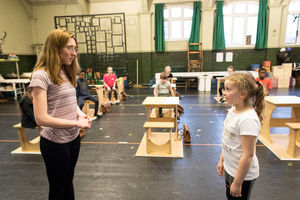 Matilda cast members during their first day of rehearsals. Pic: Helen Maybanks