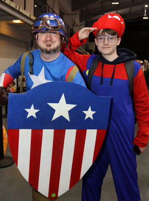 John Cox and Kieran Broadhurst from Telford at Wales Comic Con.
