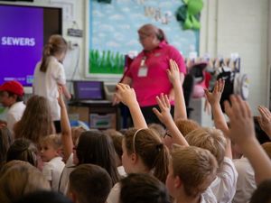 Severn Trent Education Officer delivering a free session at a school.