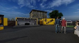 An artist's impression of how the new fan zone will look. Image: AFL Architects