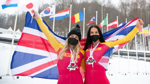 Adele Nicoll, right, and Mica McNeill. Credit: @rekords and @britishbobsleighandskeleton on Instagram