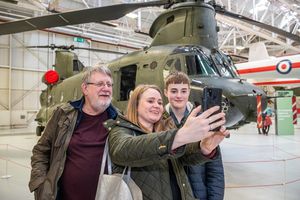 The legendary Chinook HC6A ‘Bravo November’ has gone on display at the RAF Cosford Museum