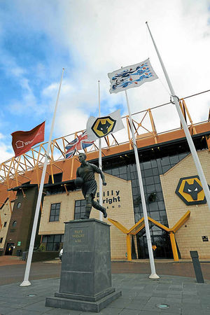 Molineux flags flying at half-mast for today's memorial service