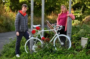 Wife and son of Alan, Jayne and Matthew Preston, 28, are calling for safety improvements at the junction