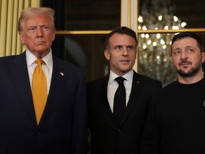 Supporting image for story: World’s a little crazy now, we’ll talk about that – Trump tells Macron