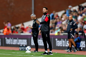 Damia Abella on the touchline (Photo by Adam Fradgley/West Bromwich Albion FC via Getty Images)