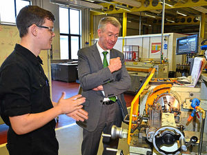 Supporting image for story: Unite's Gerard Coyne calls for cash to train young on Shropshire visit