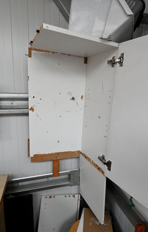 A safe was kept in this cupboard