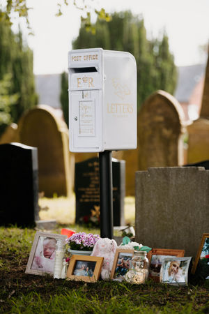 Letters to Heaven post-box opening at Market Drayton Cemetery.