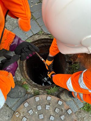 Waste teams hit the streets in Wednesbury to tackle blockages and raise awareness.