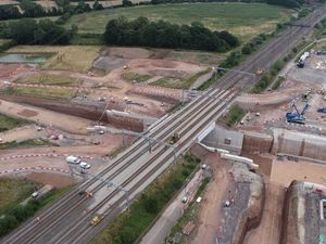 Supporting image for story: Time-lapse footage shows HS2 bridge being slid in underneath existing railway