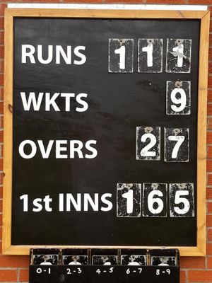 Final score after a wonderful Saturday league match in Calverhall
