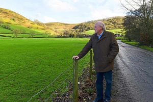 Mayor Michael Braid at the New House Farm site in Church Stretton